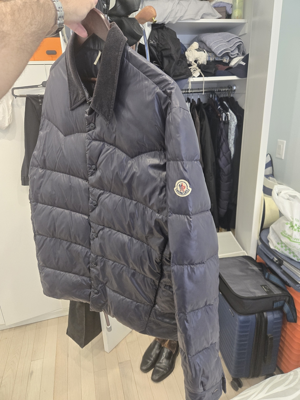 Moncler Men's Dark Navy Quilted Puffer Jacket